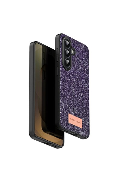 Generic Brand غطاء Onegif Galaxy A17 5G Bright Simli - أرجواني غامق