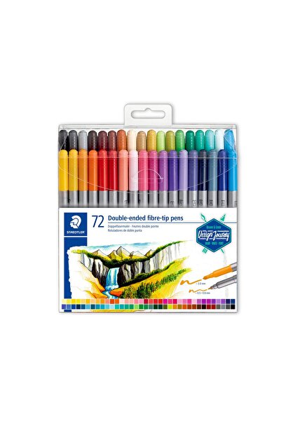 Steadtler 3200 TB72 ÇİFT UÇLU KEÇELİ KALEM SETİ -- KALEM SEPETİ --