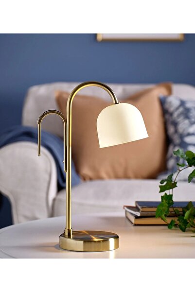 IKEA QUİCK Led'li Masa Lambası Yükseklik 32 Cm Başucu Lambası Çelik Dekoratif...