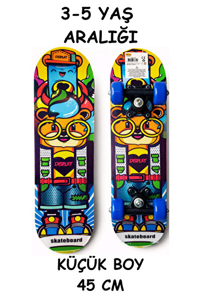 düşler oyuncak dünyası Ayıcıklı Ahşap Kaykay 45 cm İlk Kaykayım Küçük Boy 7 K...