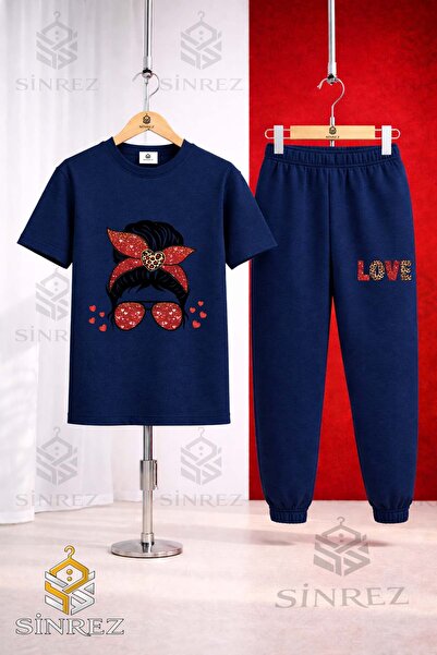 SİNREZ Unisex Kids' T-Shirt with Glasses Red Leopard Pattern Printed T-Shirt ...