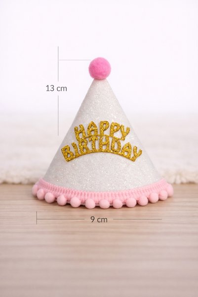 Baloncu Nene Pembe Happy Birthday Doğum Günü Şapkası Kız Çocuk Parti Şapkası ...