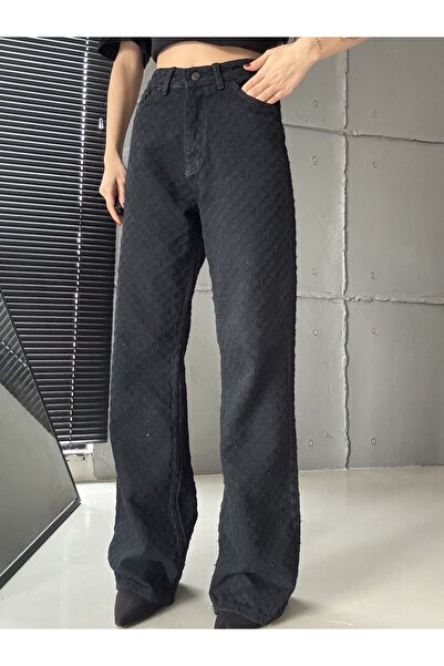 Swet Shop Jeans Γυναικείο ψηλόμεσο παντελόνι τζιν με ειδικό σχέδιο Vintage με...