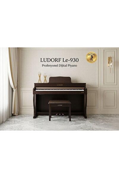 Ludorf Le-930 SİYAH DİJİTAL Piyano 88 Tuşlu Çekiç Aksiyona Sahip Üst Düzey Tu...