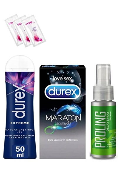 Durex Exterme Anal Kayganlaştırıcı 5'li Maraton Geciktiricili Prezervatif Erk...