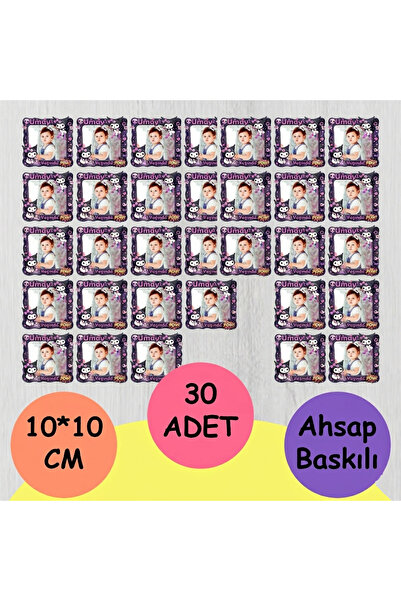 wonderlike Kuromi Figür Fotoğraflı İsim Yazılı Ahşap Magnet Bebek ve Çocuk Do...