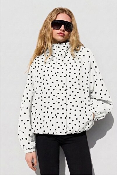 Moderk BSK Model Oversize Puantiyeli Ceket Paraşüt Kumaş Boyu Ayarlanabilir