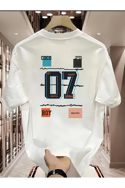 yiou trendy clothing Men's Solid Color Printed Short-Sleeve T-Shirt_75