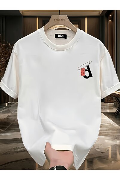 yiou trendy clothing تي شيرت قصير الأكمام مطبوع من ماركة ثيك