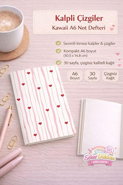 ÖZ KIRTASİYE Kalpli Çizgisiz Defter