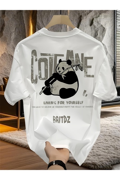 yiou trendy clothing Men's Solid Color Printed Short-Sleeve T-Shirt_34