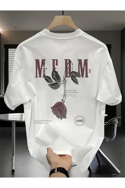 yiou trendy clothing Men's Solid Color Printed Short-Sleeve T-Shirt_57