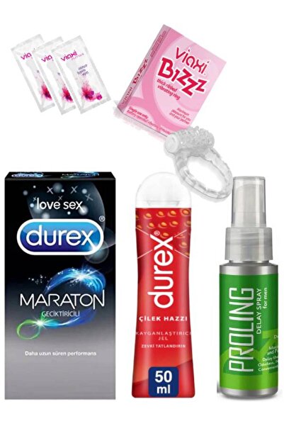 Durex Maraton 5'li Geciktiricili Prezervatif Çilek Kayganlaştırıcı Proling Sp...