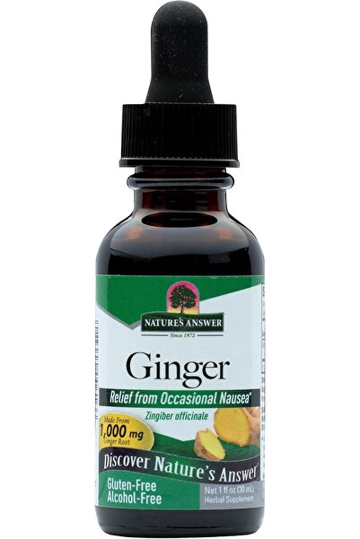 Natures Answer (30 مل) ناتشرز أنسير، مستحضر الزنجبيل الخالي من الكحول، 1 أونص...