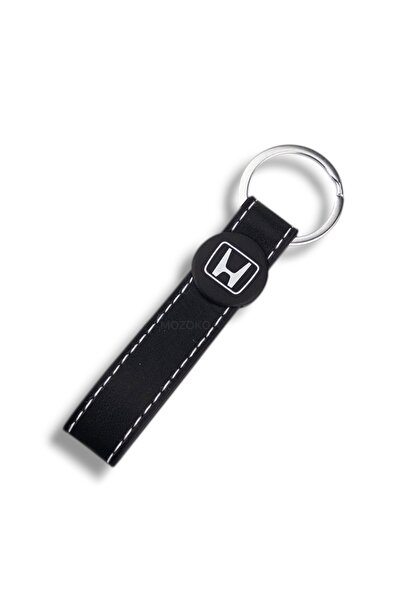 MOZOKO High Quality Honda Logo Black Leather Stylish Gift Car Keychain
