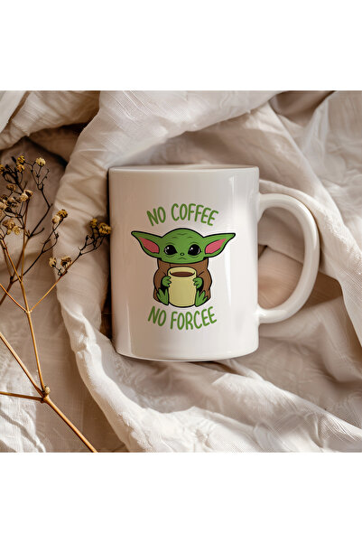 esticker Yoda Star Wars Coffee Film Konseptli Temalı Dekoratif | Hediyelik Ku...