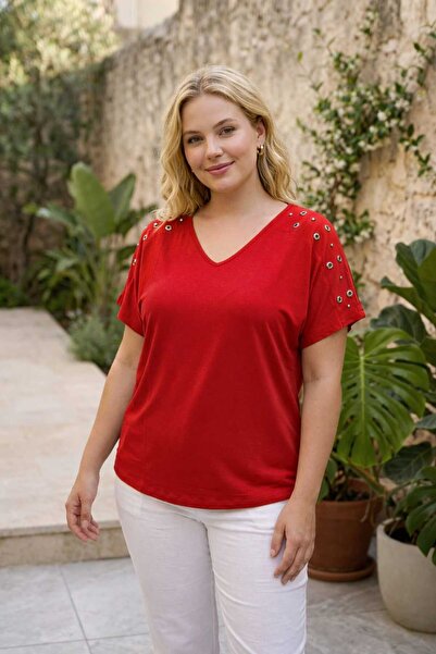 EMZAGİYİM Eyelet Pearl Blouse