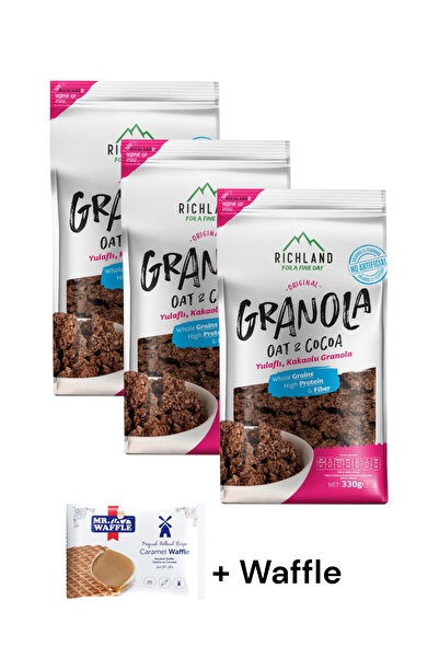 KMS HOME Richland Granola with Oats and Cocoa 330 Gr X 3 Pieces Origin Poland