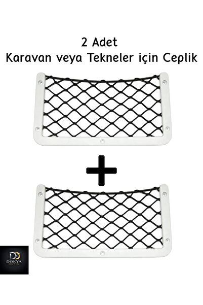 Dokya Mühendislik 2 Adet Fileli Beyaz Ceplik. Araçlar, Tekneler ve Karavan Eş...