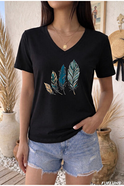 FUFLUNS T-Shirt - Μαύρο - Oversize