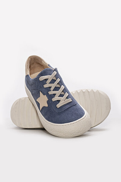 Ayakkabıhane Inside and Outside Genuine Suede Leather Denim Women's Casual Sh...