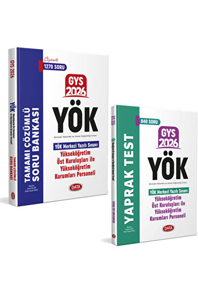 Data Yayınları 2026 GYS YÖK Görevde Yükselme Sınavı Çözümlü Soru Bankası ve Y...