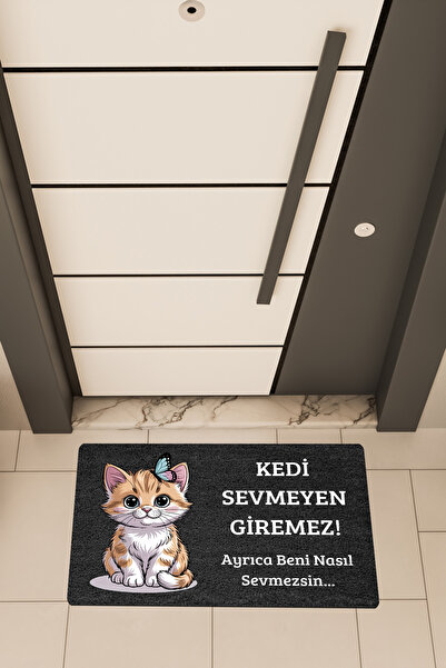 Dormot High-Quality Digital Printing, Cute Cat Themed Door Mat with Standard ...
