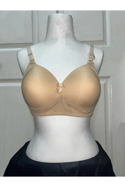 NERGIZ Women's C Cup Stripe Patterned Skin-Tightening Bra