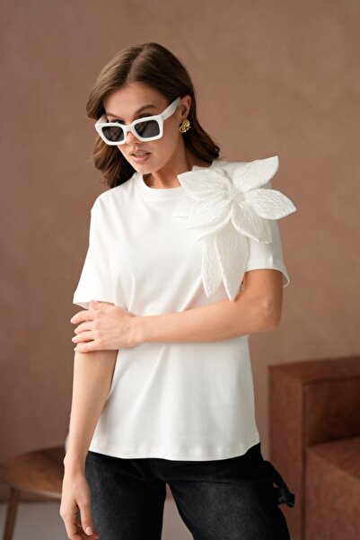 Noi Belis T-Shirt - Λευκό - Κανονική εφαρμογή