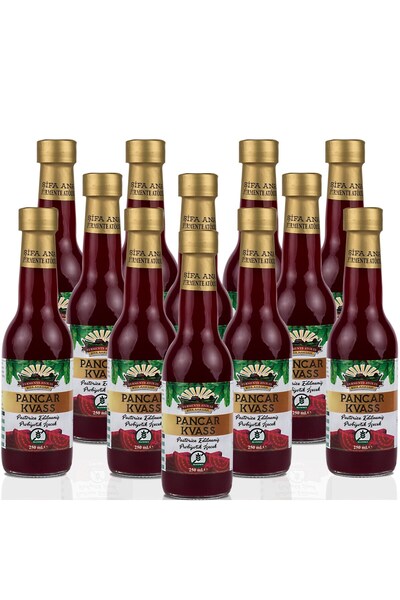 FERMENTE ATÖLYE 12 Adet Pancar Kvass (250ml.) Cam Şişede