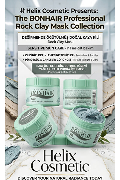 HELIX COSMETIC NATURAL Kaya Kili Maskesi ÖZEL Hassas Cilt Bakım 400GR