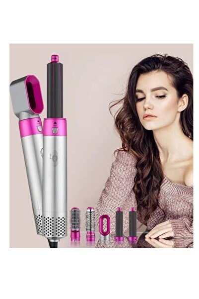 Shopi مجفف شعر دوار 5 في 1 مع فرشاة تصفيف الشعر وفرشاة تجعيد الشعر ومشط فرد ا...