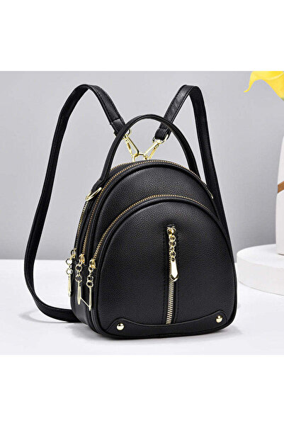 PandH Leather School Bag - Black