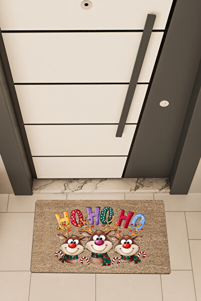 Dormot High-Quality Digital Printing, Standard Ho Ho Ho Deer Themed Door Mat