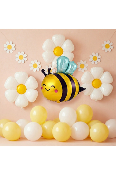 Öztürkpartievi Arı & Papatya Konseptli Doğum Günü Balon Seti 🐝✨