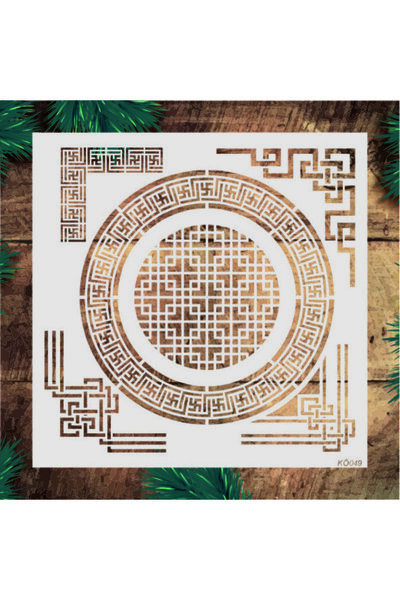 Empressco Stencil Tasarım Kö049 Deseni Boyama Şablonu - Dekoratif Duvar Ve Eş...