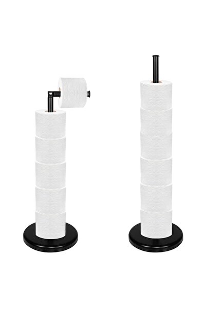 OEM Θήκη χαρτιού υγείας 2 σε 1 με κινητή ράβδο, 68,5 cm, μαύρη