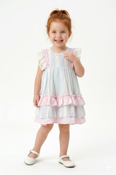 Baby Animals Baby Girl Birthday Party Wedding Dress Short Sleeve Sleeveless Ruched Lined with Ribbon