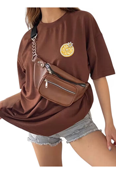 SUNFREE T-Shirt - Καφέ - Oversize