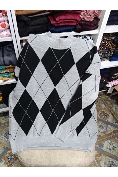 Butik Baklava desenli Kazak