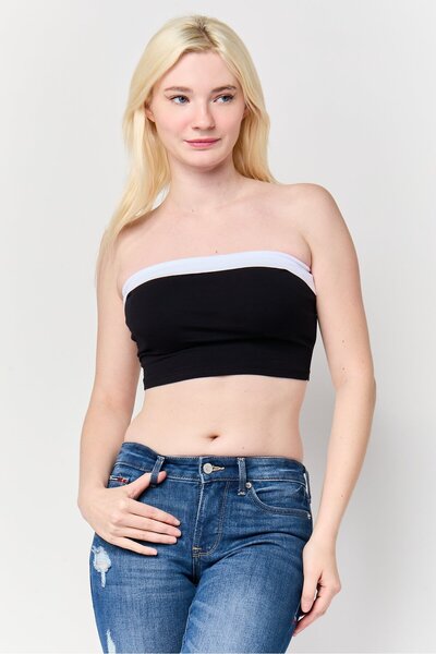 Don't Call Me Jennyfer Women Straight Across Sleeveless Plain Top, Black