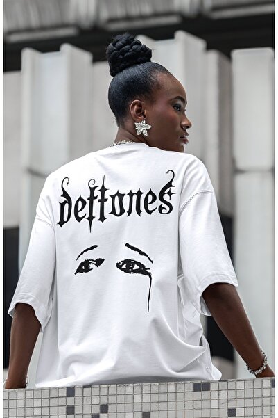 SEVBANO Deftones Rock Metal Music Band Back Printed Unisex Oversize T-Shirt