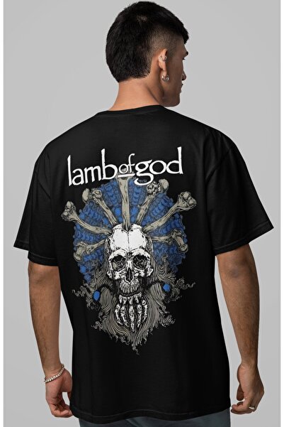 SEVBANO Μπλουζάκι Unisex Oversize με στάμπα στην πλάτη του συγκροτήματος Lamb...