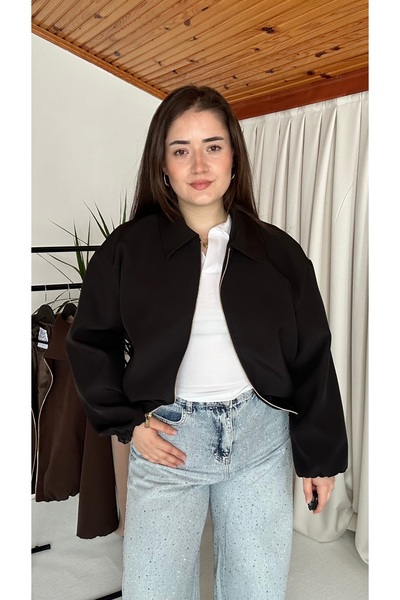 bernafashion butik BOMBER DOUBLE KUMAŞ CEKET