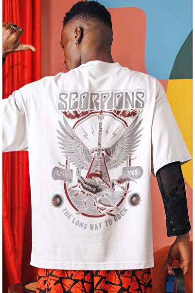 SEVBANO Scorpions rok metal muzički bend, majica sa leđnim printom, unisex, v...