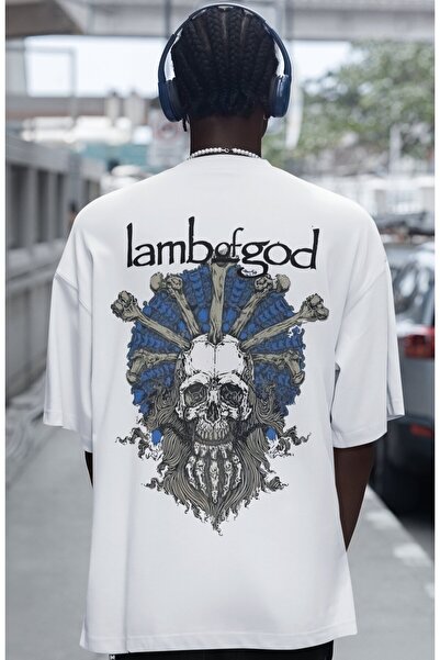 SEVBANO Μπλουζάκι Unisex Oversize με στάμπα στην πλάτη του συγκροτήματος Lamb...