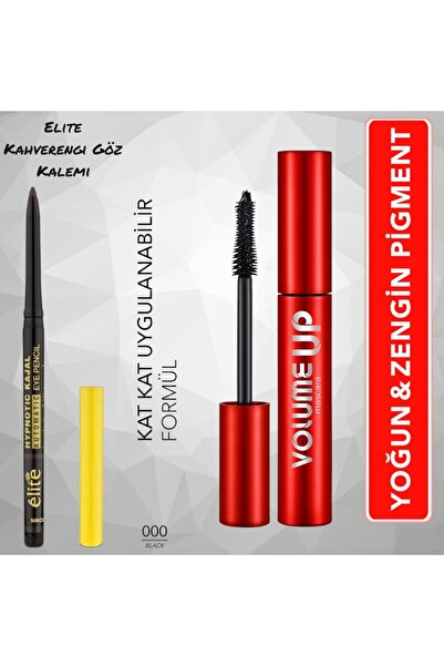 Flormar Volume Up Yüksek Pigmentli & Hacim Etkili Maskara + Elite Kahverengi ...
