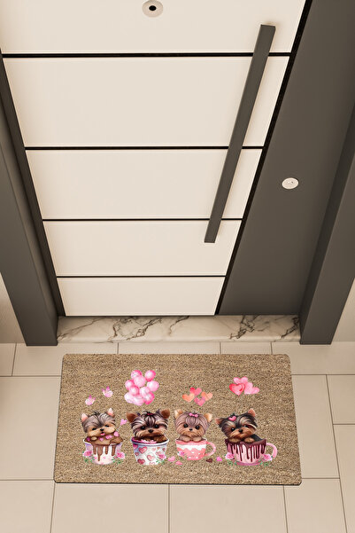 Dormot High-Quality Digital Printing, Dogs in Standard Cups Themed Door Mat