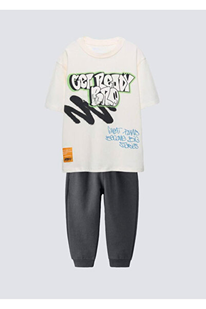 LUCCO Urban Grafikli Erkek Çocuk Pijama Takımı