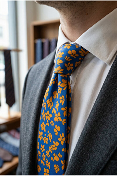 CROATE ربطة عنق من الحرير الصناعي - طراز كومو الإيطالي، طباعة حريرية، ملمس غي...